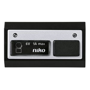 Toegangscontrole - deurbel 6V-1A incl. lamp zwart/aluminium
