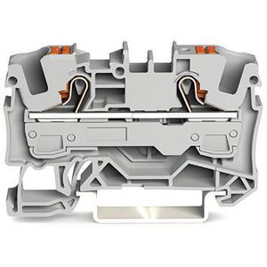 2-draads rijgklem Met drukknop 6 mm² grijs VVE=50