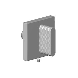 Greep inbouw wand neutraal ovaal trap 60x60x40mm Dark plat.