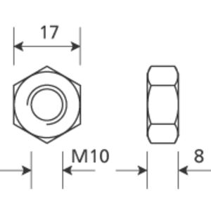 Zeskantmoer RVS316 m10 VVE=100