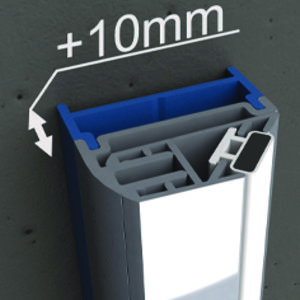 Verbredingsprofiel / extensieprofiel 1cm L=200cm chroom