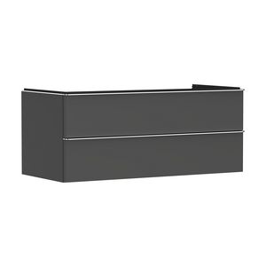 Onderkast mat grijs diamant 1180x550mm 2x la voor consoles met waskom greepkleur chroom Xelu Q 54083000