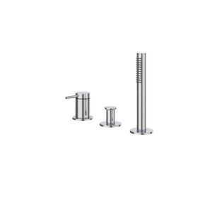 Badrandcombinatie 3-gats mengkraan BOND zonder uitloop chroom