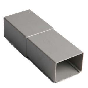 Verlengstuk HWA rechthoek 70x80mm ZZ ABS grijs