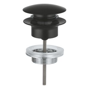 Push Open plug 1.1/4" mat zwart (prof)