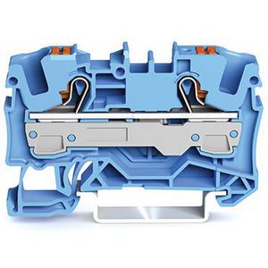 2-draads rijgklem Met drukknop 6 mm² blauw VVE=50