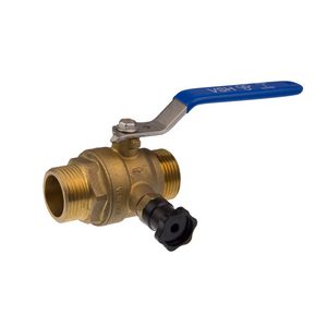 Kogelkraan kort met aftapgelegenheid 1"bt. vlakd. k