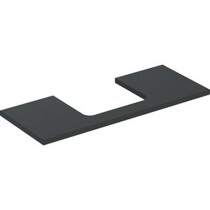 Wastafelblad voor opzetwastafel 120cm lava mat uitsparing rechthoekig gecentreerd ONE