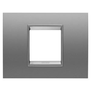 LUX PLAAT-VAN METAAL-2 MODULE-MONOCHROOM ALUMINIUM-C