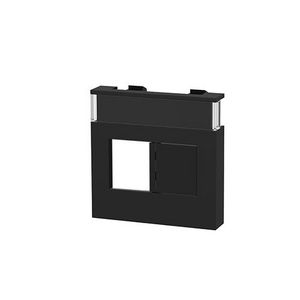 1v + 2v universele inzetplaat M45 45x45mm mat zwart