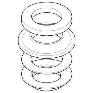 Bevestiging met afdichtingen 1"x10mm 0423100160090