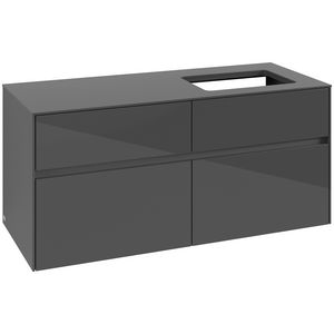 Wastafelonderkast Collaro 1200x548x500mm Glossy Grey C11400FP