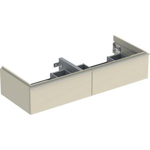 iCon onderkast tbv dubbelewastafel twee laden 120cm zandgrij