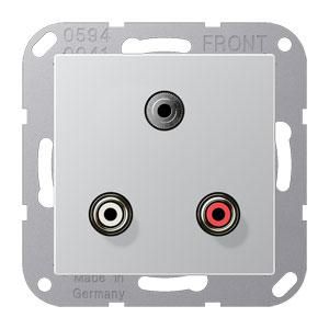 Afdekking A500 aluminium voor Audio/Jack