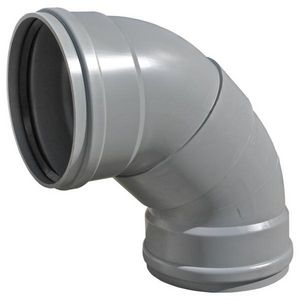 Wafix PVC manchet bocht 88° 500mm SN4 grijs mof/mof