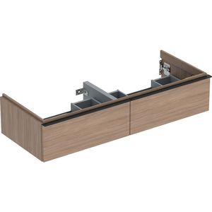 iCon onderkast tbv dubbelewastafel twee laden 120cm eiken