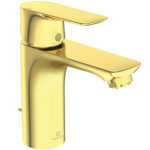 Connect Air wastafelmengkraan met waste lage druk brushed gold (mat goudkleurig)