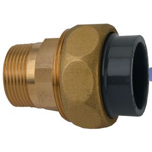 PVC druk/messing koppeling 40x1.1/4" bu.