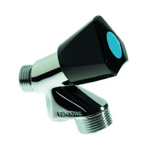 Wasmachinekraan 1/2"bt. B3551 Luxe knop zwart m. keerklep EB