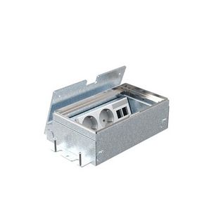 Smartbox+ Vloercontactdoos 65mm 2x wandcontactdoos + 2x Datasp. deksel inleg 7mm
