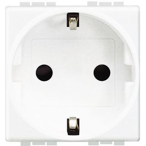 Wandcontactdoos wit Randaarde steekklem Livinglight VVE=10