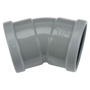 Wafix PVC manchet bocht 30° 110mm SN8 grijs mof/mof