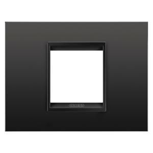 LUX PLATE-IN METAL-2 MODULES-MONOCHROME SATIN BLACK-