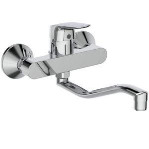 Keukenwandmengkraan m. onderuitloop 235mm chroom Ceraflex