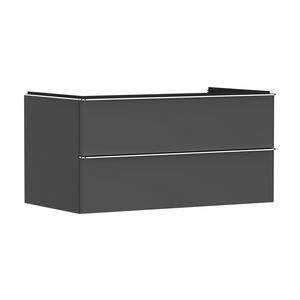 Onderkast mat grijs diamant 980x550mm 2x la voor consoles met waskom greepkleur chroom Xelu Q 54079000
