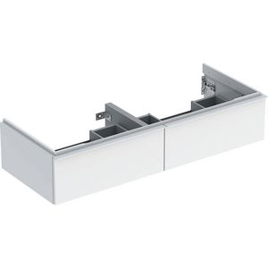 iCon onderkast tbv dubbelewastafel twee laden 120cm wit/wit