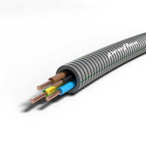 Rol a 100mtr. voorbedrade flexibele buis PREFLEX GY16 E VU 3G2,5 +1,5 zwart