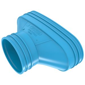 Verloopstuk lijm PVC luchtverdeelsysteem VENTIZA blauw (195x80mm)xØ80mm mof/mof