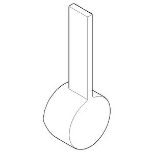 Greep 36x22mm Messing (23kt Goud)