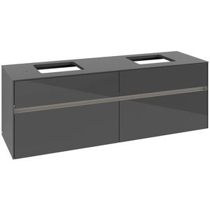 Wastafelonderkast Collaro 1600x548x500mm Glossy Grey C137B0FP