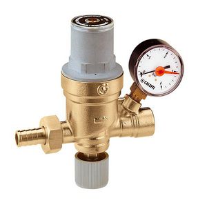 Vulcombinatie 0,2 - 4 bar 1/2"xslangpilaarmetmanometer