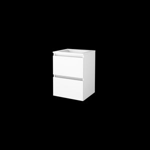 Set START-46 onderkast ice white 50cm greeploos 2x la acryl wastafel z/ kraangat (S46GL50A0IW)