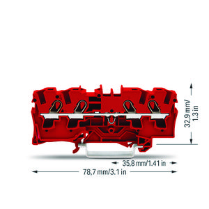 4-draads rijg 4mm² voor Ex e II-rood VVE=50
