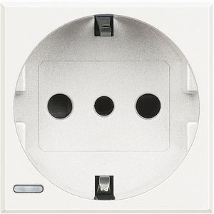 Wandcontactdoos Randaarde met centrale aarde Axolute White