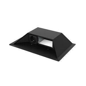 Opvoerzuil zwart 3-voudig 1x wandcontactdoos + 2x M45 leeg