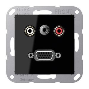 Afdekking A500 zwart voor Audio/Jack/VGA
