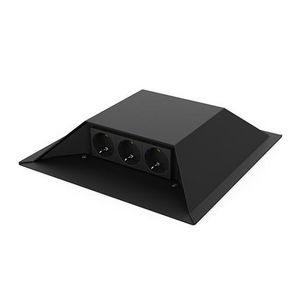 Opvoerzuil zwart 6-voudig 6x wandcontactdoos