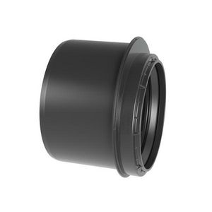 Sitech+ geluidsarm PP inzetverloopring kort Exc zwart 110X50mm