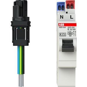 Uitbreidingsset Wago RD connector met steekbare Flexomaat B-karakteristiek 16A