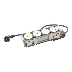 Mechanismen 4x met-2 Wandcontactdoos + HDMI +USB-wit Disq"in