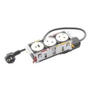 Mechanismen 3x met 2 Wandcontactdoos + USB wit Disq"in
