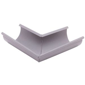 PVC mastgoot buitenhoek (5") grijs