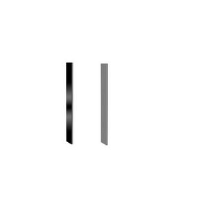 Set voor halve inbouw Prime Slim 114mm diep zwart