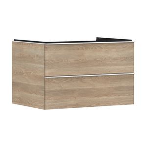 Onderkast Natural Oak 780x550mm 2x la greepkleur mat wit voor wastafelblad Xelu Q 54076700