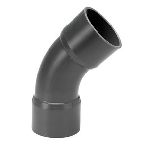 PVC druk bocht 45° 50mm PN16 grijs