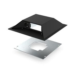 Opvoerzuil zwart 6v 2x wandcontactdoos + 4x M45 adapter vloerd.